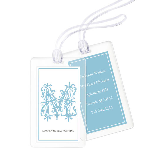 Vine Initial Luggage Tags